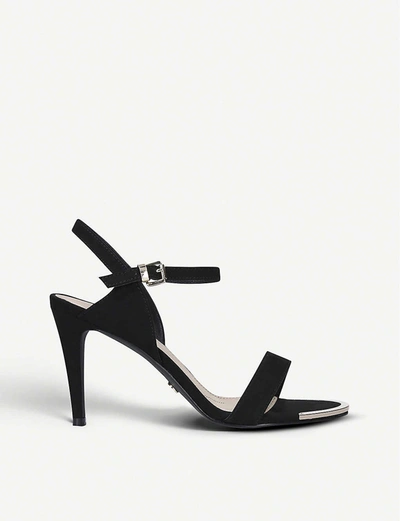 Kg Kurt Geiger Filly Faux-suede Heeled Sandals In Black