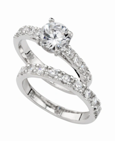 Charter Club Cubic Zirconia (3 Ct. T.w.) Engagement Ring Set In Fine Silver Plate