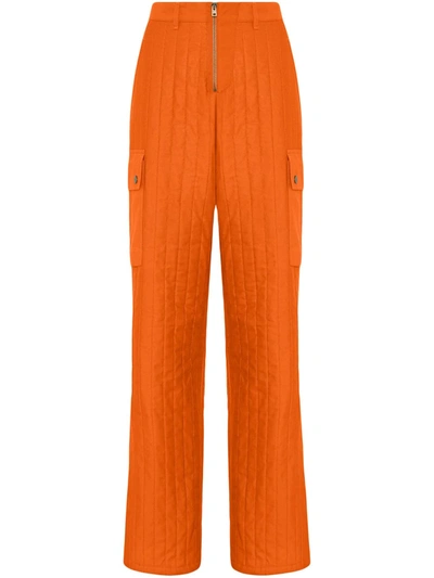 Fenty Quilted Baggy Trousers In Orange