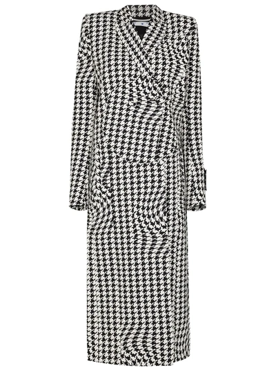 Off-white Psychedlic Houndstooth-print Coat In Black