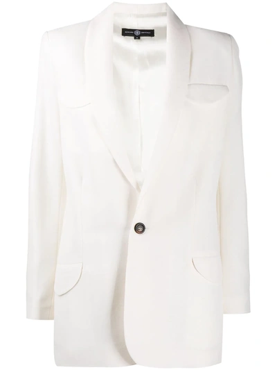 Edward Crutchley Single-breasted Wool Blazer In White