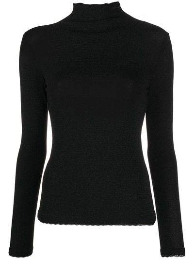 Ermanno Ermanno Mock Neck Jumper In Black