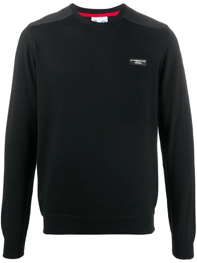 North Sails X Prada Cup Panelled Logo Patch Jumper In Black