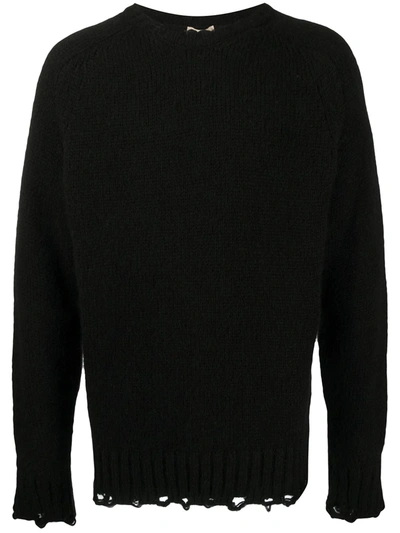 Maison Flaneur Chunky-knit Jumper In Black