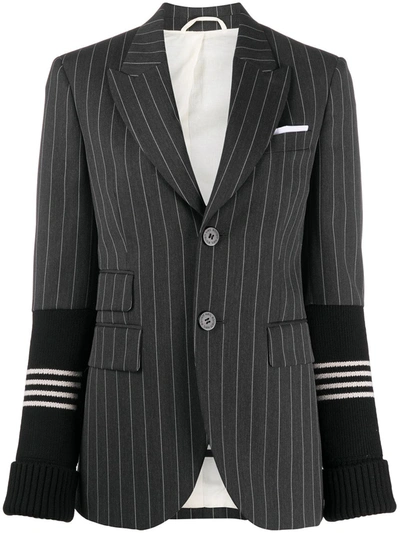 Neil Barrett Pinstripe Single-breasted Blazer In Grey