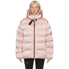 Alyx Nightrider Roller Coaster Buckle Puffer Coat In Pink