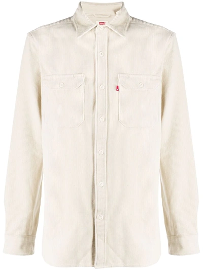 Levi's Jackson Worker Corduroy Overshirt In Cream-white In Neutrals