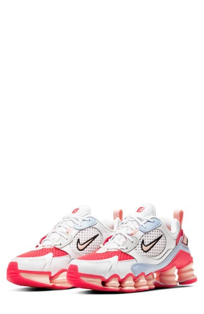 Nike Shox Tl Nova Sneaker In White/laser Crimson/washed Coral