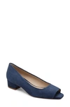 Etienne Aigner Evelyn Open Toe Pump In Indigo