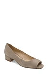 Etienne Aigner Evelyn Open Toe Pump In Taupe