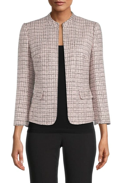 Anne Klein Collarless Tweed Jacket In Devonshire Combo