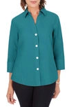 Foxcroft Paityn Non-iron Cotton Shirt In Alpine