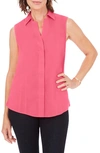 Foxcroft Taylor Non-iron Sleeveless Shirt In Think Pink