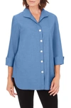 Foxcroft Pandora Non-iron Cotton Shirt In Mountain Blue