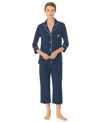 Ralph Lauren Further Lane Capri Knit Pajama Set In Navy Dots