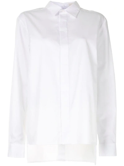 Dion Lee Poplin Placket Shirt In White