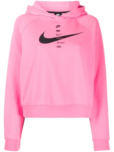 Nike Sportswear Swoosh Women's Fleece Hoodie In Pink