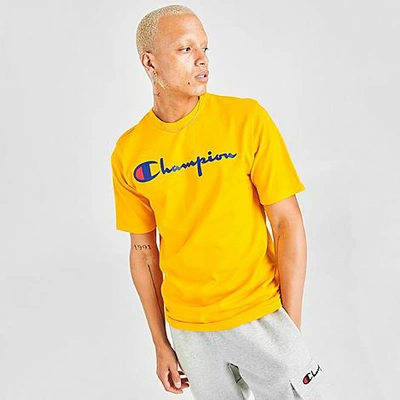 Champion Men's Core Script T-shirt In Yellow