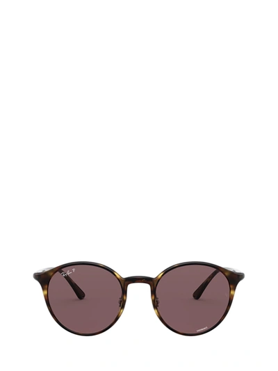 Ray Ban Sunglasses Unisex Rb4336ch Chromance - Shiny Havana Frame Violet Lenses Polarized 50-20 In Light Havana