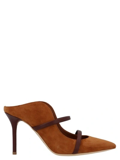 Malone Souliers Maureen 85 Leather Mules In Brown