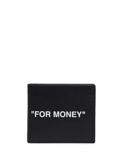Off-white For Money Leather Wallet In Black