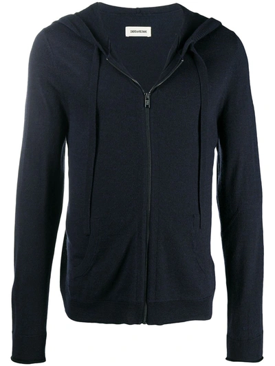 Zadig & Voltaire Clash Hooded Jacket In Blue