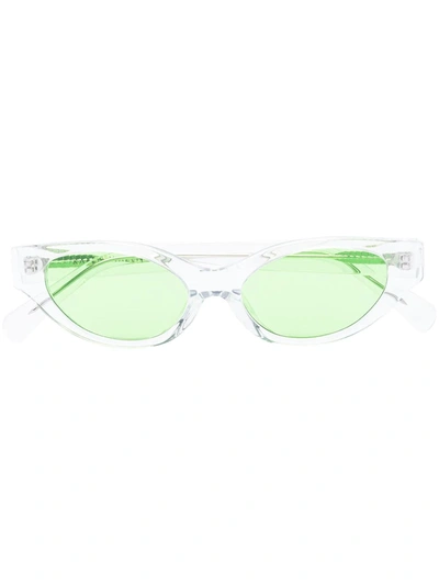 Karen Wazen Green Glamorous Cat Eye Sunglasses