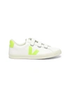 Veja '3-lock' Triple Velcro Strap Leather Sneakers In White