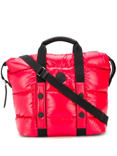 Moncler Large Marne Tote Bag In Red