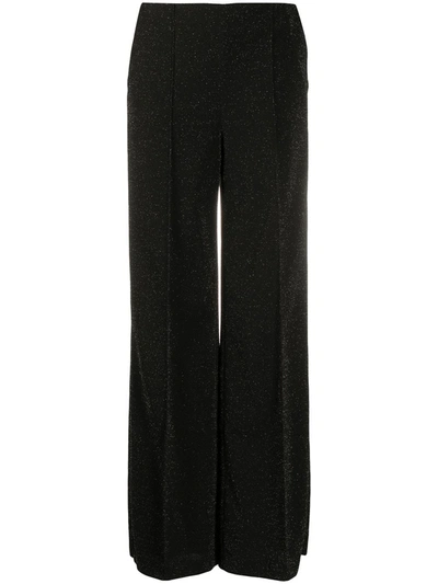 Dondup Glitter-effect Trousers In Black