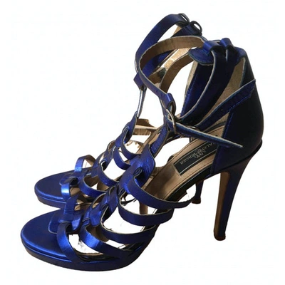 Pre-owned By Malene Birger Leather Heels In Blue