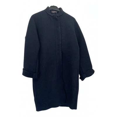 Pre-owned Lanvin Wool Coat In Blue