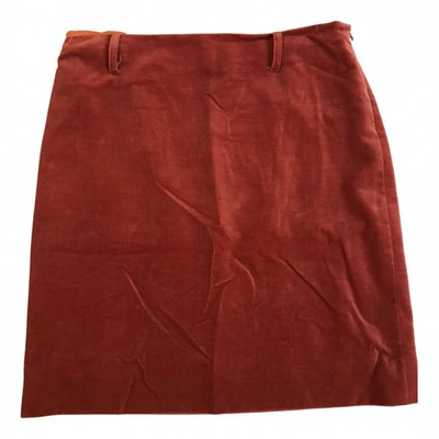 Pre-owned Alberta Ferretti Mini Skirt In Orange
