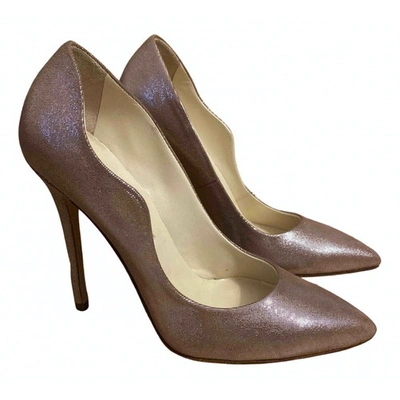 Pre-owned Brian Atwood Cloth Heels In Gold