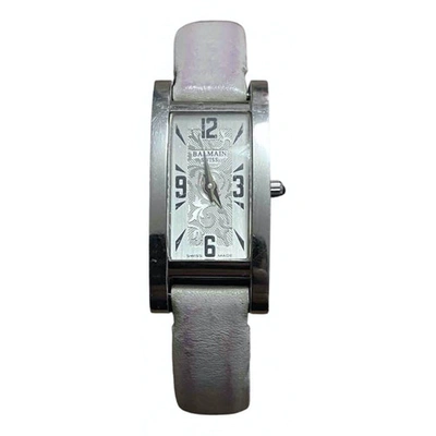 Pre-owned Balmain Watch In White