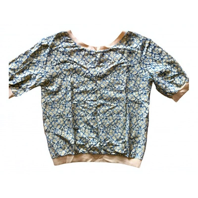 Pre-owned Trussardi Lace Blouse In Yellow