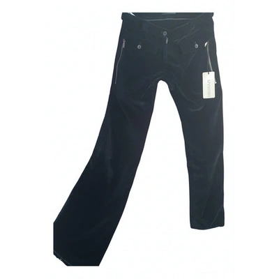 Pre-owned Ermanno Scervino Straight Pants In Black