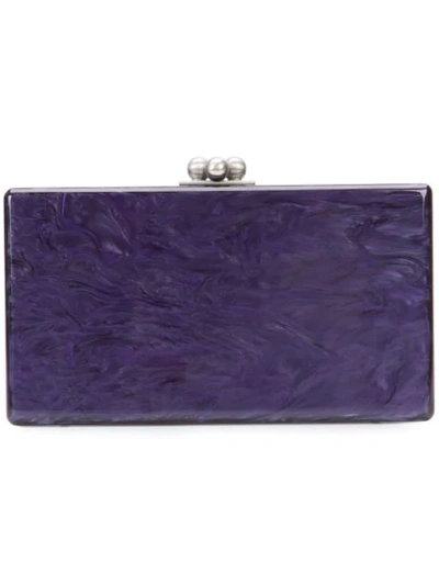 Edie Parker Box Clutch Bag In Purple