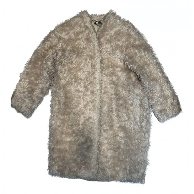 Pre-owned Stella Mccartney Faux Fur Coat In White