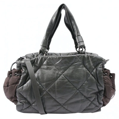 Pre-owned Moncler Grey Leather Handbags