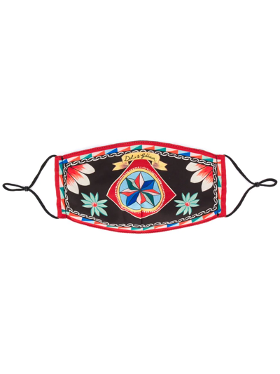 Dolce & Gabbana Reusable Heritage Print Cloth Mask Face Covering In Multicolor