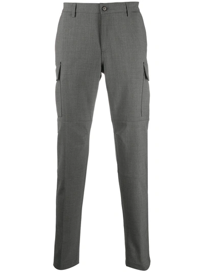 Eleventy Wool-blend Cargo Trousers In Grey