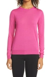 Stella Mccartney Crewneck Wool Sweater In Fuchsia Pop