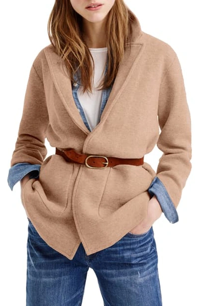 Jcrew New Lightweight Sweater Blazer In Heather Natural