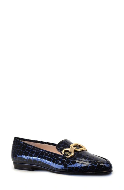 Amalfi By Rangoni Olivia Loafer In Blue Crocco Print Leather