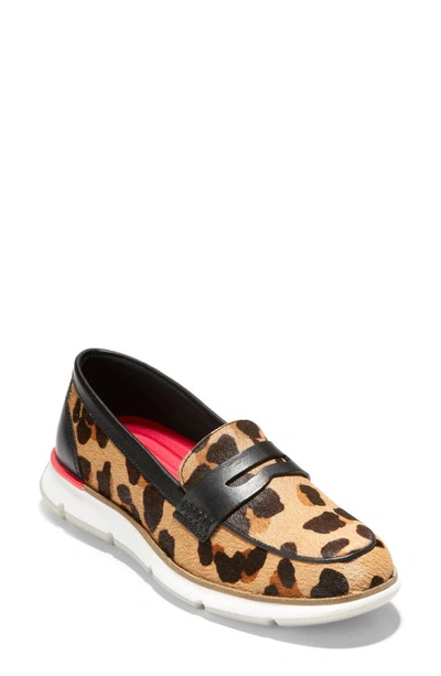 Cole Haan 4.zerogrand Penny Loafer In Jaguar Hair On Calf