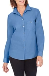 Foxcroft The Hampton Button Down Shirt In Mountain Blue