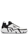 Prada Techno Stretch Low-top Sneakers In White