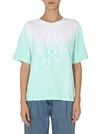 Philosophy Di Lorenzo Serafini Gradient-dyed T-shirt In Green