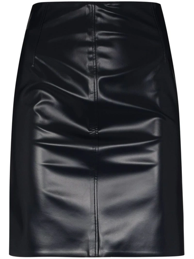 Kwaidan Editions Faux-leather Mini Skirt In Black